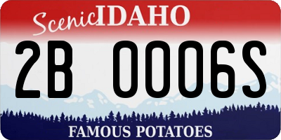 ID license plate 2B0006S