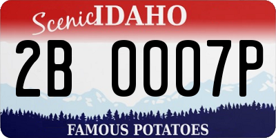 ID license plate 2B0007P