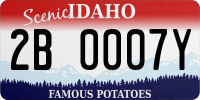 ID license plate 2B0007Y