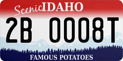 ID license plate 2B0008T