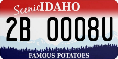 ID license plate 2B0008U