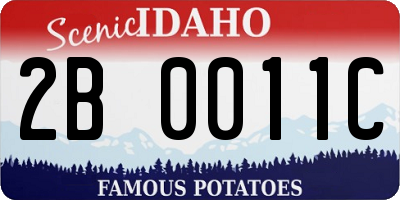 ID license plate 2B0011C