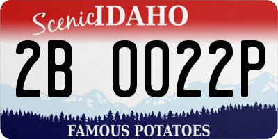ID license plate 2B0022P