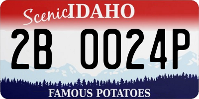 ID license plate 2B0024P