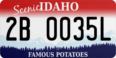ID license plate 2B0035L