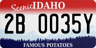 ID license plate 2B0035Y