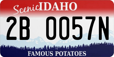 ID license plate 2B0057N