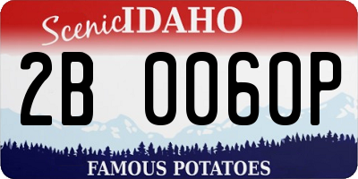 ID license plate 2B0060P