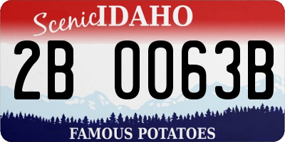 ID license plate 2B0063B