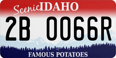 ID license plate 2B0066R