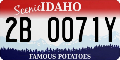 ID license plate 2B0071Y