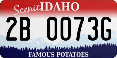 ID license plate 2B0073G