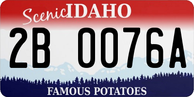 ID license plate 2B0076A