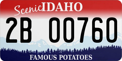 ID license plate 2B0076O