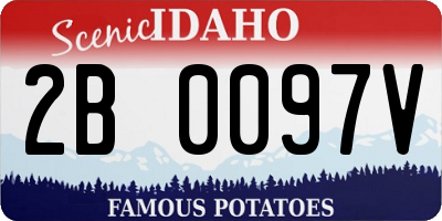 ID license plate 2B0097V