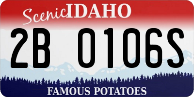 ID license plate 2B0106S