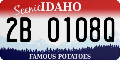 ID license plate 2B0108Q