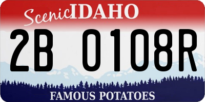 ID license plate 2B0108R