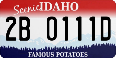 ID license plate 2B0111D
