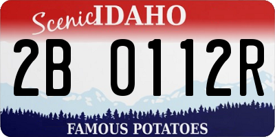 ID license plate 2B0112R