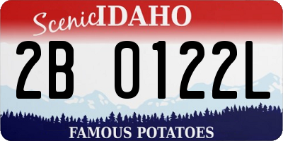 ID license plate 2B0122L