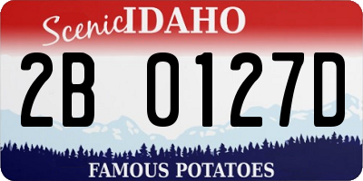 ID license plate 2B0127D