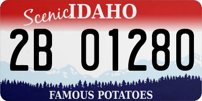ID license plate 2B0128O