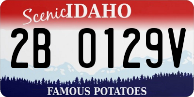 ID license plate 2B0129V