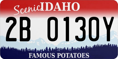 ID license plate 2B0130Y