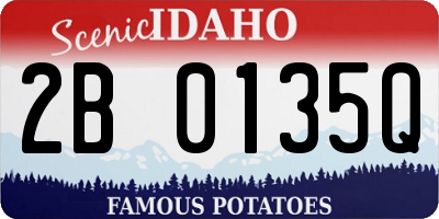 ID license plate 2B0135Q