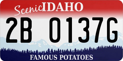 ID license plate 2B0137G
