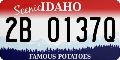 ID license plate 2B0137Q