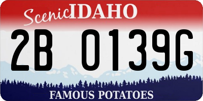 ID license plate 2B0139G