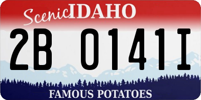 ID license plate 2B0141I