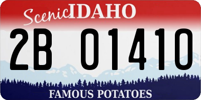 ID license plate 2B0141O