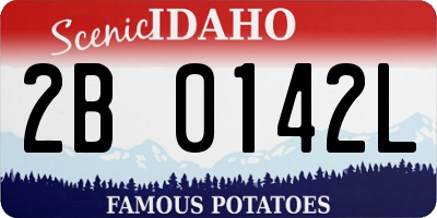 ID license plate 2B0142L