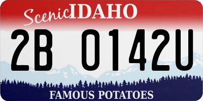 ID license plate 2B0142U