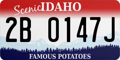 ID license plate 2B0147J