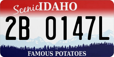 ID license plate 2B0147L