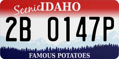 ID license plate 2B0147P