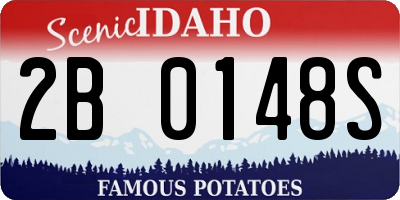 ID license plate 2B0148S