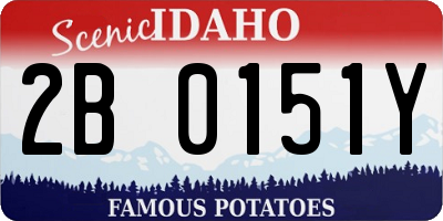 ID license plate 2B0151Y