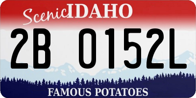 ID license plate 2B0152L