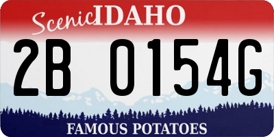 ID license plate 2B0154G