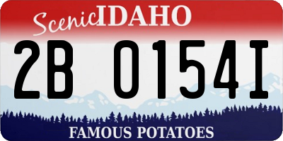 ID license plate 2B0154I