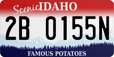 ID license plate 2B0155N