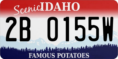 ID license plate 2B0155W
