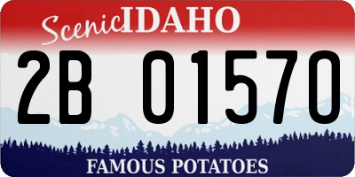 ID license plate 2B0157O