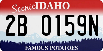 ID license plate 2B0159N