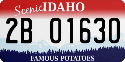 ID license plate 2B0163O